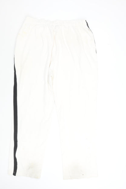 Ralph Lauren Men's White XL Sweatpants with Black Stripe