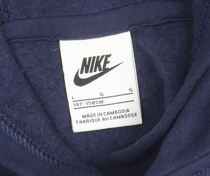 Boys UK Size L Nike Blue Pullover Hoodie