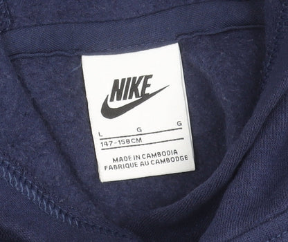 Boys UK Size L Nike Blue Pullover Hoodie