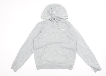 Nike Women's Grey Pullover Hoodie M Cotton Blend Casual