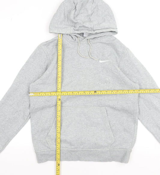 Nike Women's Grey Pullover Hoodie M Cotton Blend Casual