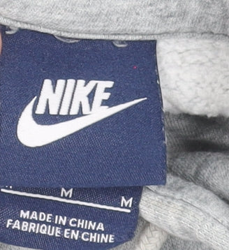 Nike Women's Grey Pullover Hoodie M Cotton Blend Casual