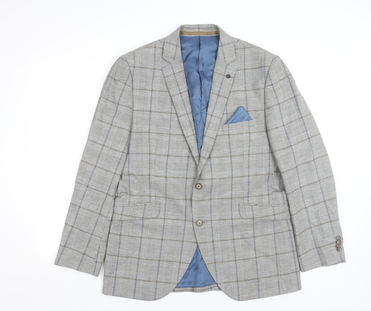Mens UK Size 42 Brook Taverner Regular Grey Suit Jacket