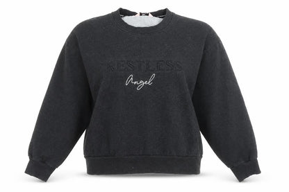 Boux Avenue Women’s Black Crew Neck Pullover Sweatshirt UK 14