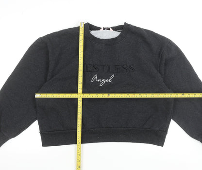 Boux Avenue Women’s Black Crew Neck Pullover Sweatshirt UK 14
