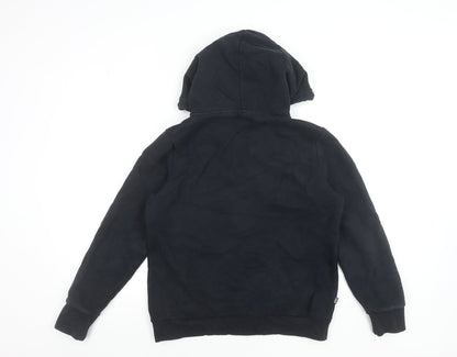 Superdry Women's Black Full Zip Hoodie UK 16 Fleece Lined Casual