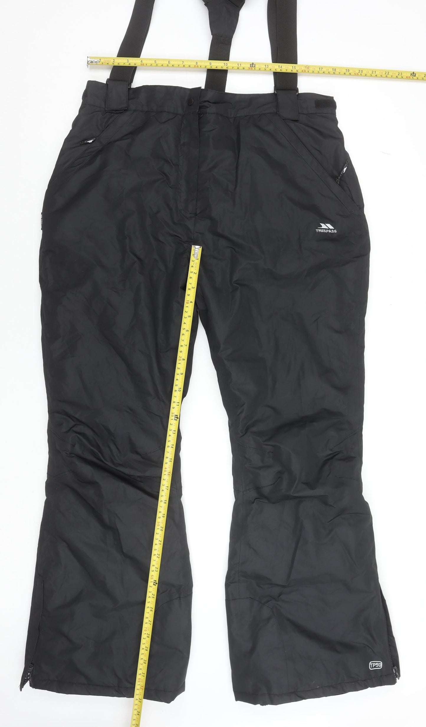 Trespass Men's Black 2XL Snow Pants Waterproof Windproof Winter Trousers