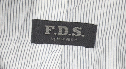 F.D.S. by Fleur de Sel Women's Black Pinstripe Blazer Size 8 Slim Fit