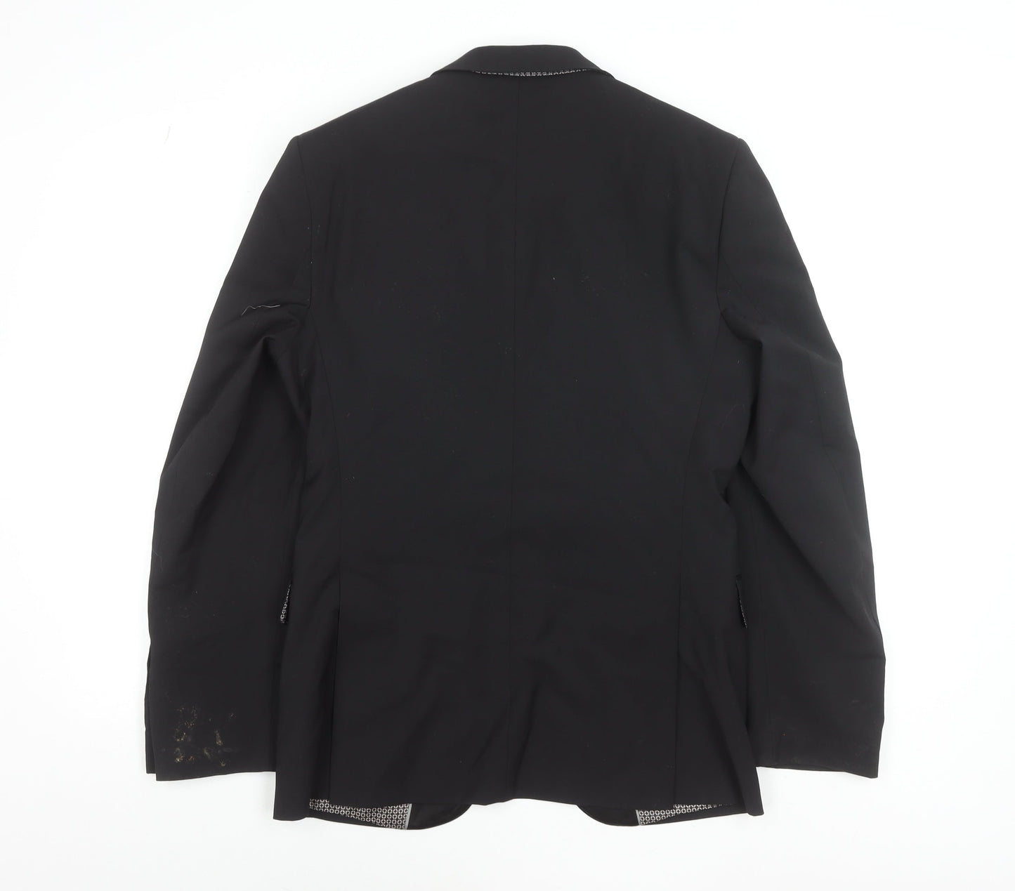 Marks and Spencer Men’s Black Wool Blend 36in Shawl Lapel Jacket