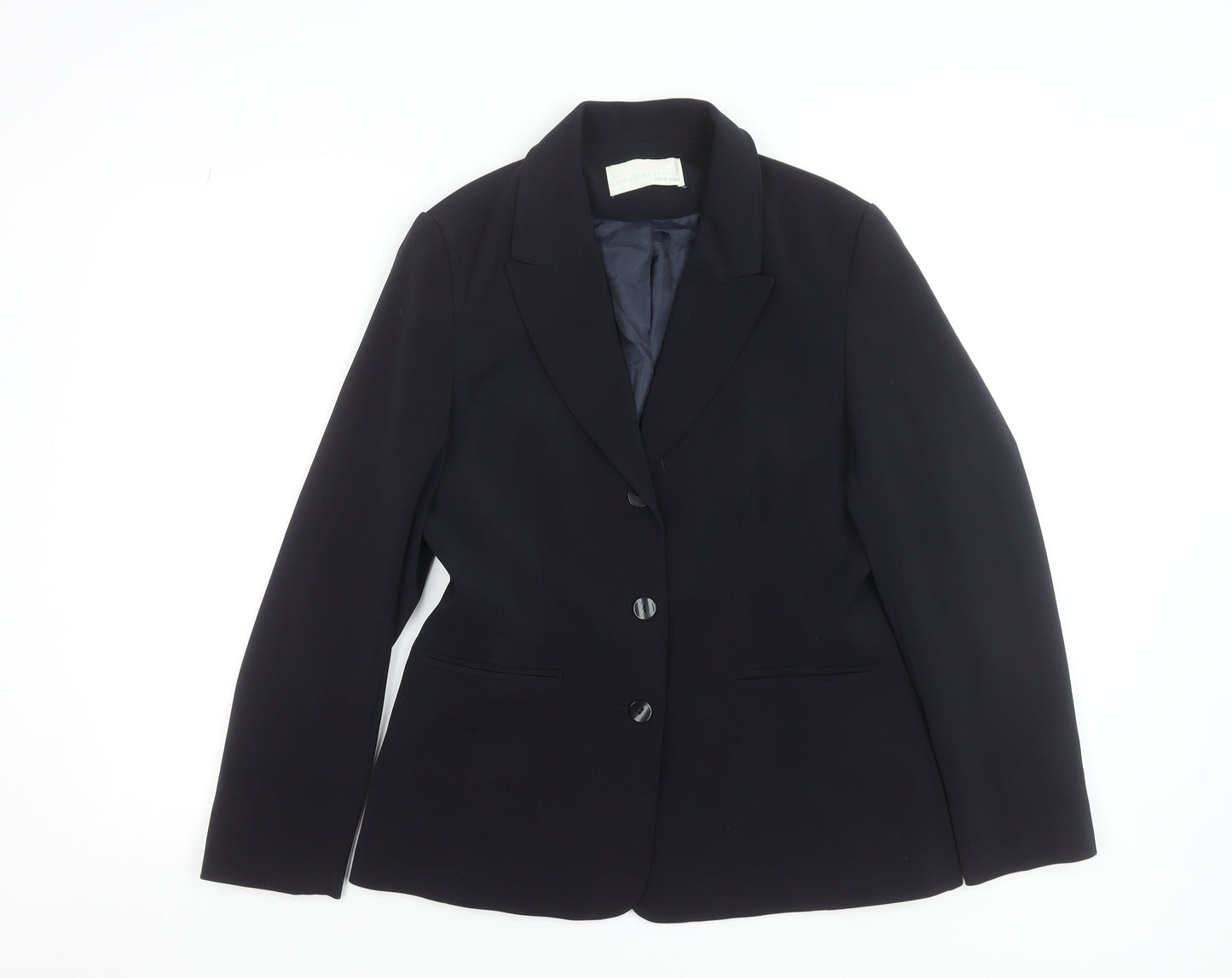 Amarant Women Black Size 12 Classic Single-Breasted Blazer