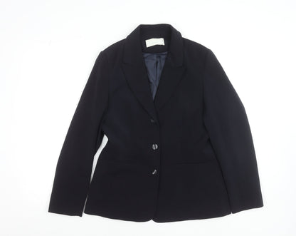 Amarant Women Black Size 12 Classic Single-Breasted Blazer