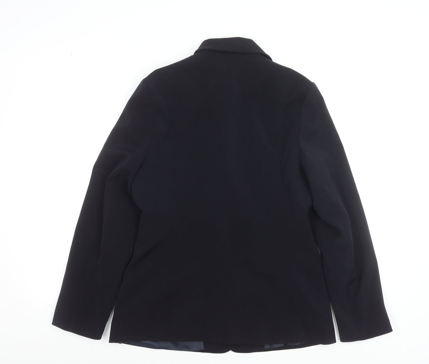 Amarant Women Black Size 12 Classic Single-Breasted Blazer