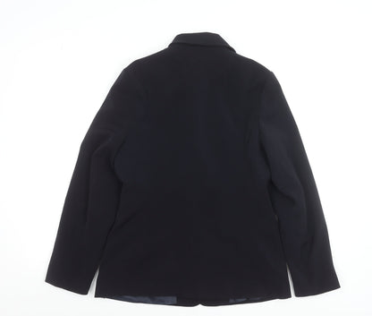 Amarant Women Black Size 12 Classic Single-Breasted Blazer