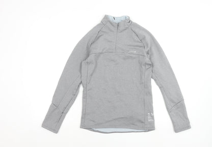Wedze Womens Grey 1/4 Zip Fleece Ski Jacket Size S Regular Fit