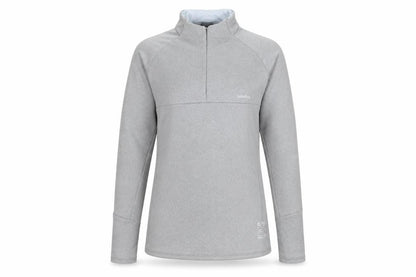 Wedze Womens Grey 1/4 Zip Fleece Ski Jacket Size S Regular Fit