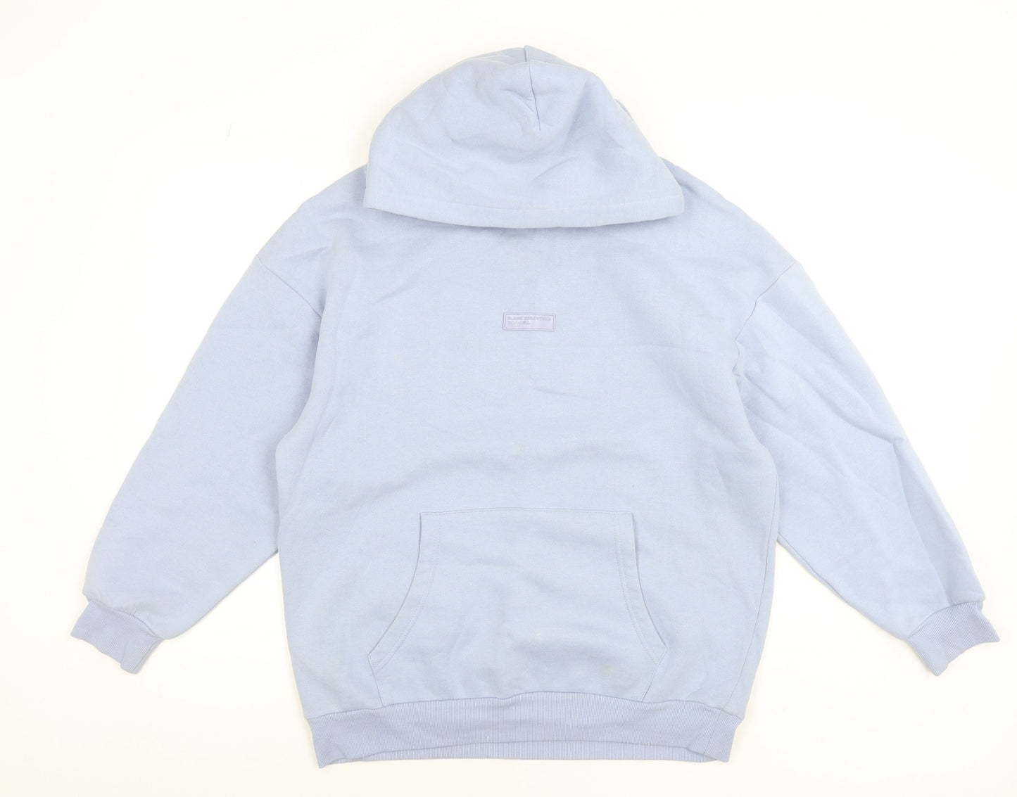 Blank Essentials Women’s Blue Pullover Hoodie Medium Cotton Blend