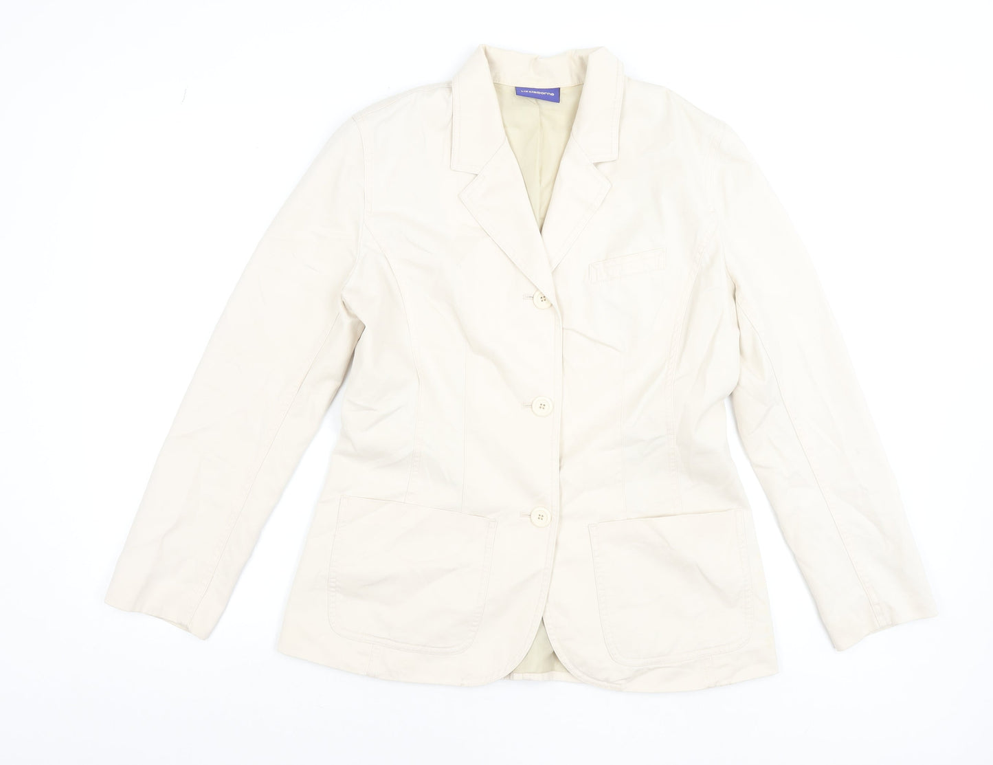 Womens UK Size 8 Liz Claiborne Beige Basic Jacket