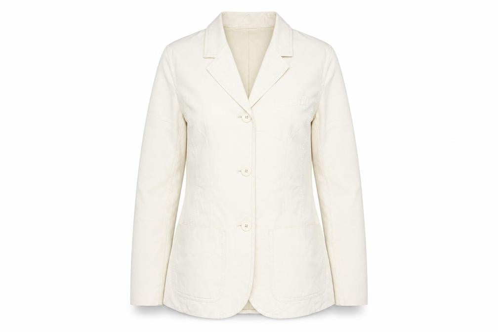 Womens UK Size 8 Liz Claiborne Beige Basic Jacket