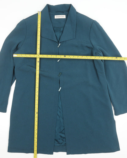Jacques Vert Women's Blue Formal Mid-Length Overcoat Size 18