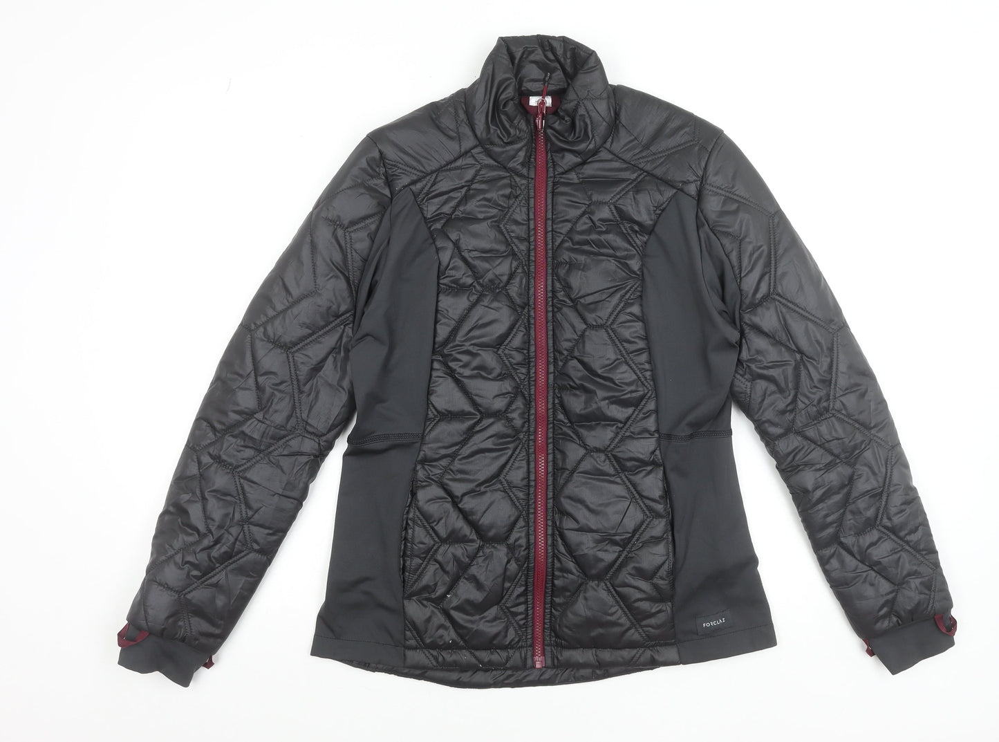 Decathlon Women Black Quilted Puffer Jacket Size 12