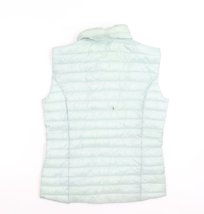 Classic Womens Green Quilted Puffer Waistcoat Size 12