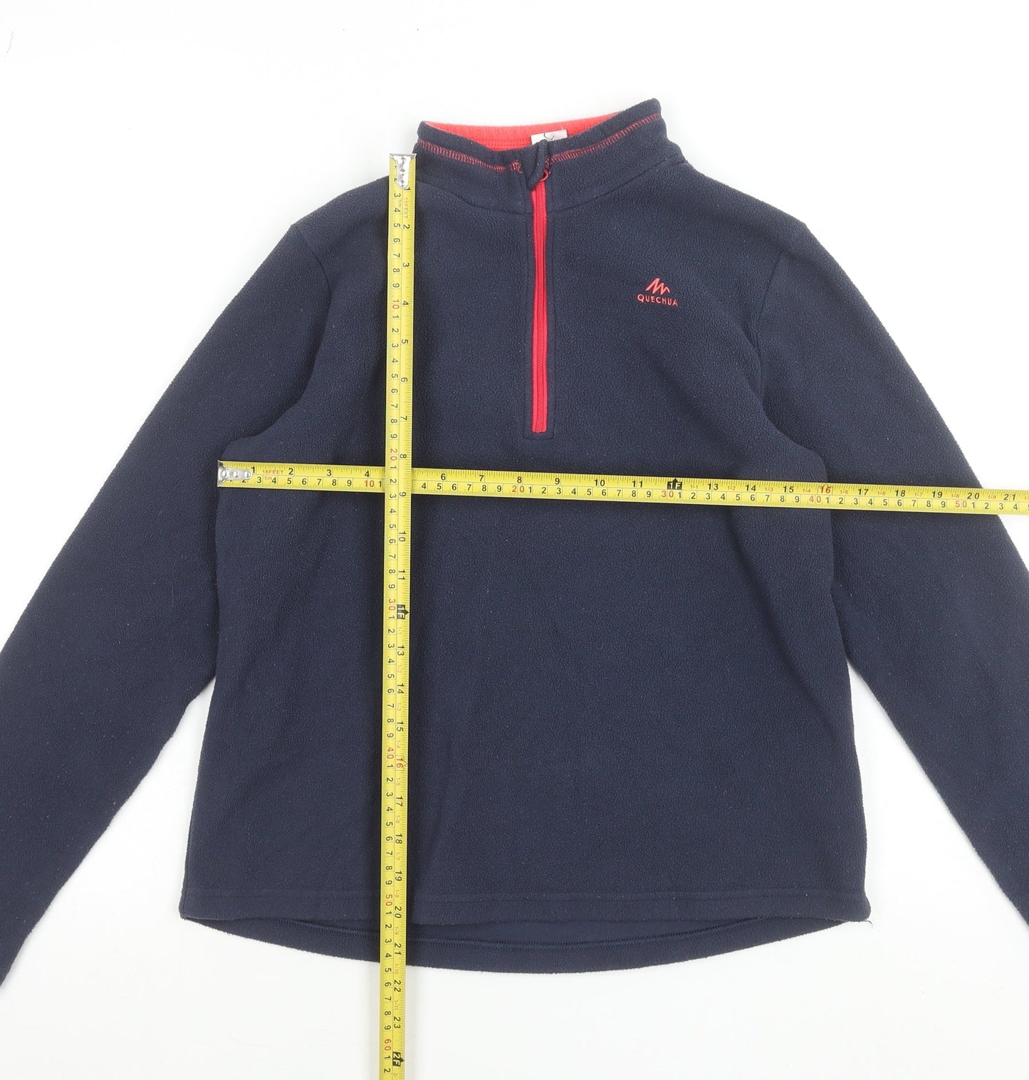 Quechua Girls Blue 12-13 Years Fleece 1/4 Zip Pullover Sweatshirt