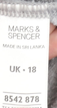 Marks and Spencer Women’s Grey Fleece Full Zip Jacket UK 18