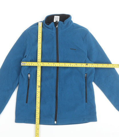 Quechua Boys Blue Fleece Jacket 7-8 Years Full Zip Hiking Outdoor Warm