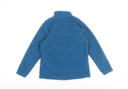 Quechua Boys Blue Fleece Jacket 7-8 Years Full Zip Hiking Outdoor Warm