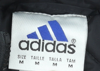 Adidas Men's Black Puffer Jacket M Hooded Full Zip Winter Coat