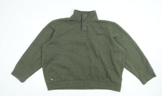 Mens UK Size 2XL Regatta Green Henley Sweatshirt