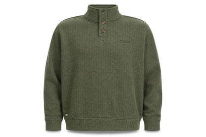 Mens UK Size 2XL Regatta Green Henley Sweatshirt