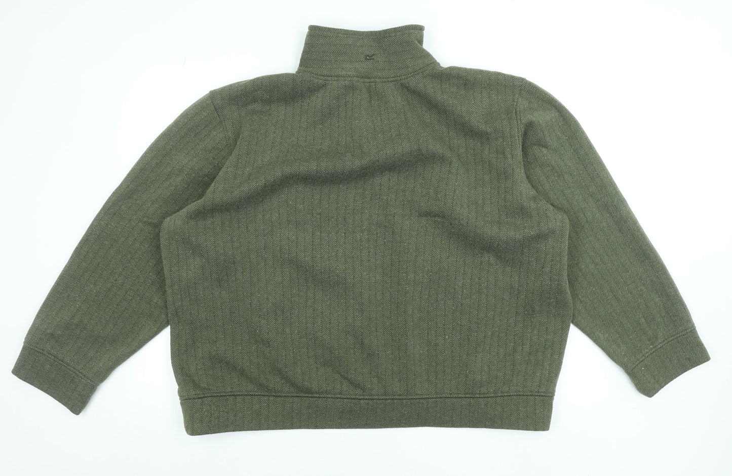 Mens UK Size 2XL Regatta Green Henley Sweatshirt