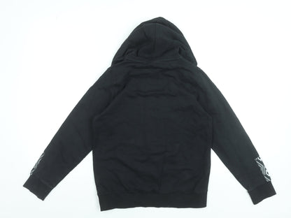 Umbro Boys Black Hoodie 11-12 Years Cotton Pullover Graphic Print