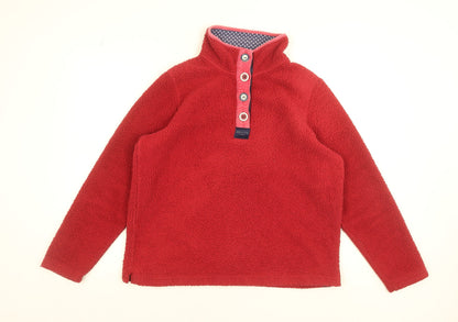 Arctic Storm Women’s Red Fleece Henley Sweatshirt Size M