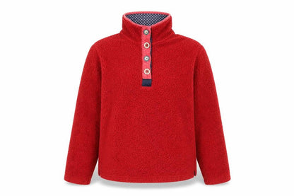 Arctic Storm Women’s Red Fleece Henley Sweatshirt Size M