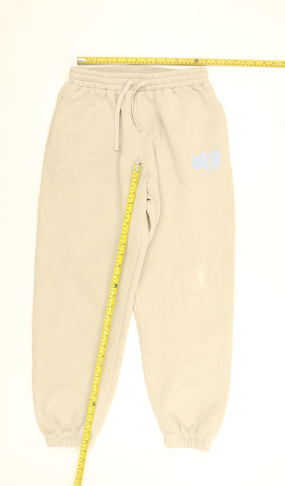 White Fox Women's Beige Sweatpants Jogger M Cotton Blend