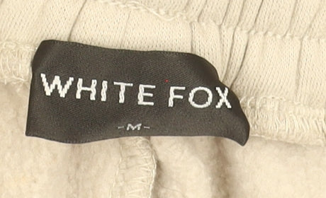 White Fox Women's Beige Sweatpants Jogger M Cotton Blend