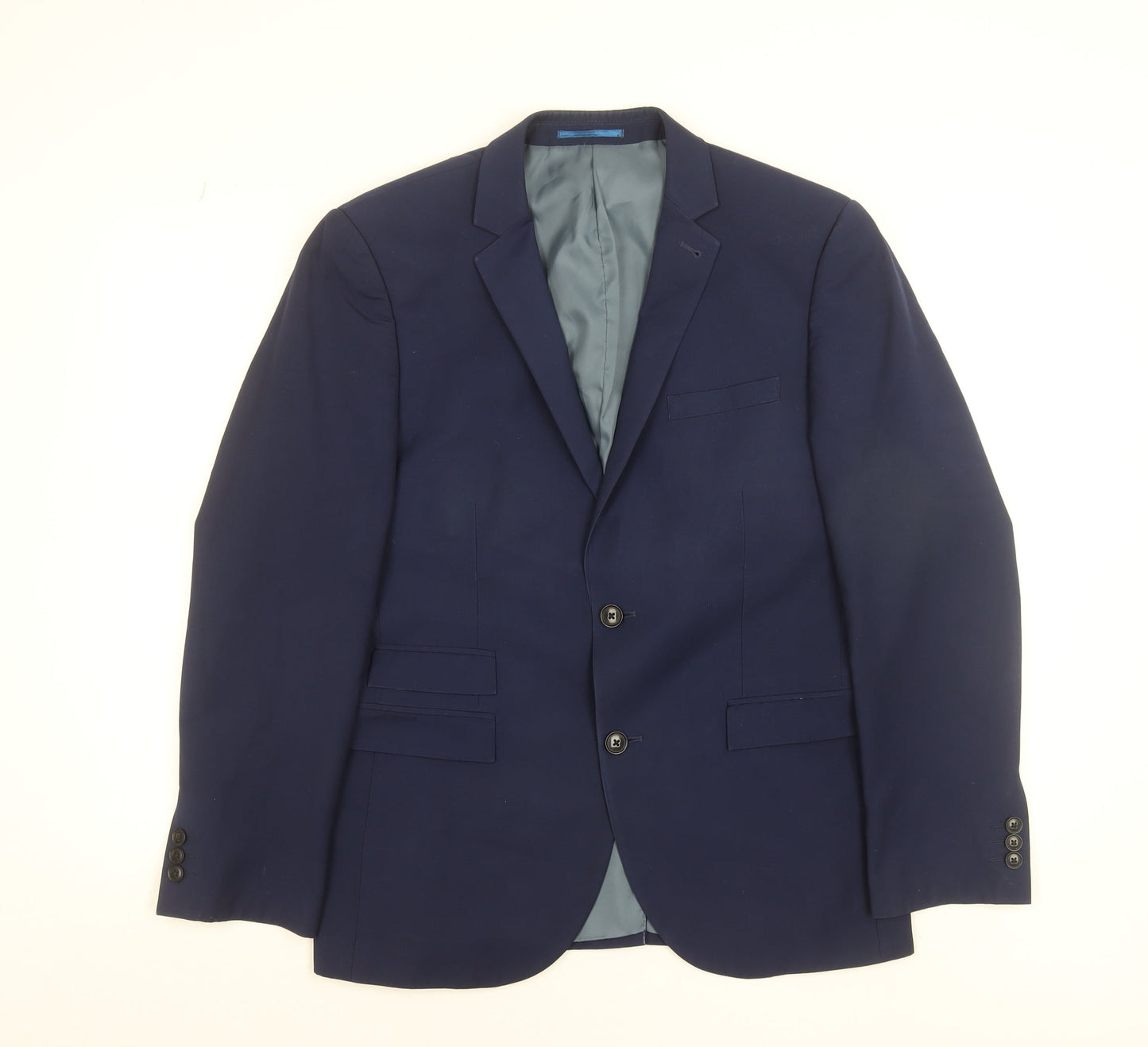 Next Men's Blue 40S Regular Fit Two-Button Suit Jacket