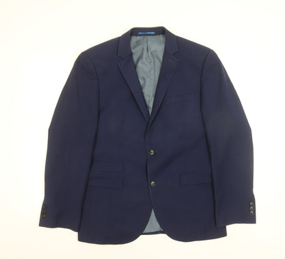 Next Men's Blue 40S Regular Fit Two-Button Suit Jacket