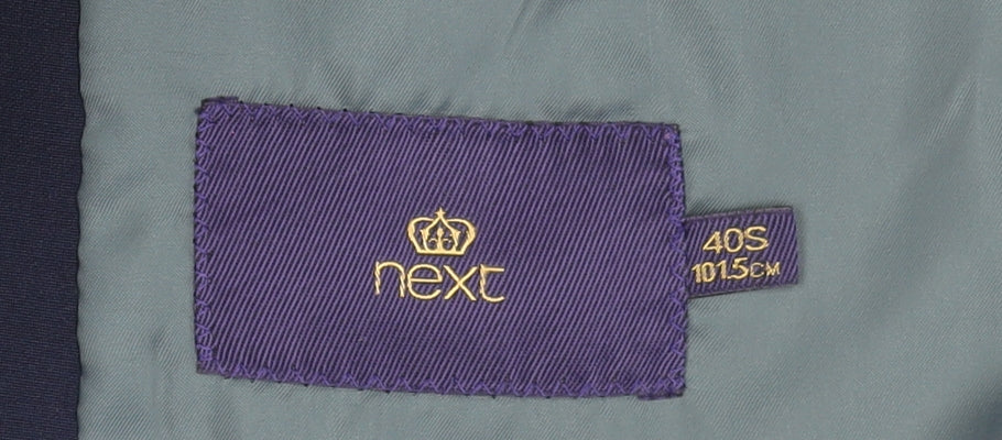 Next Men's Blue 40S Regular Fit Two-Button Suit Jacket