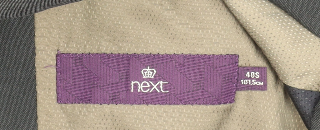 Next Men's Grey 40S Wool Blend Single-Breasted Suit Jacket