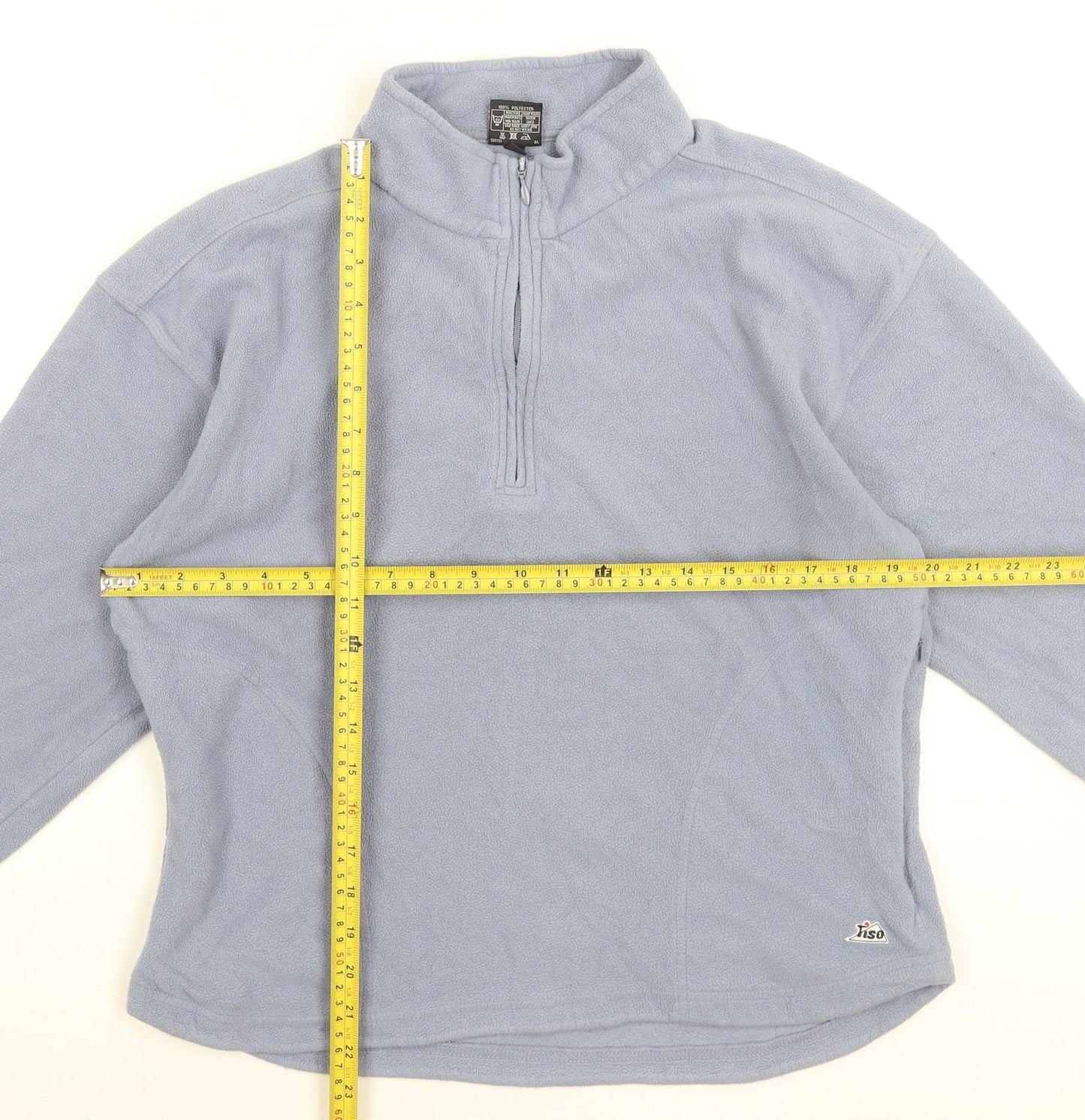 Tiso Women's Blue Microfleece 1/2 Zip Pullover Sweatshirt Size 14