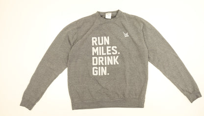TMR Originals Women's Grey Cotton Blend Pullover Sweatshirt Size 16