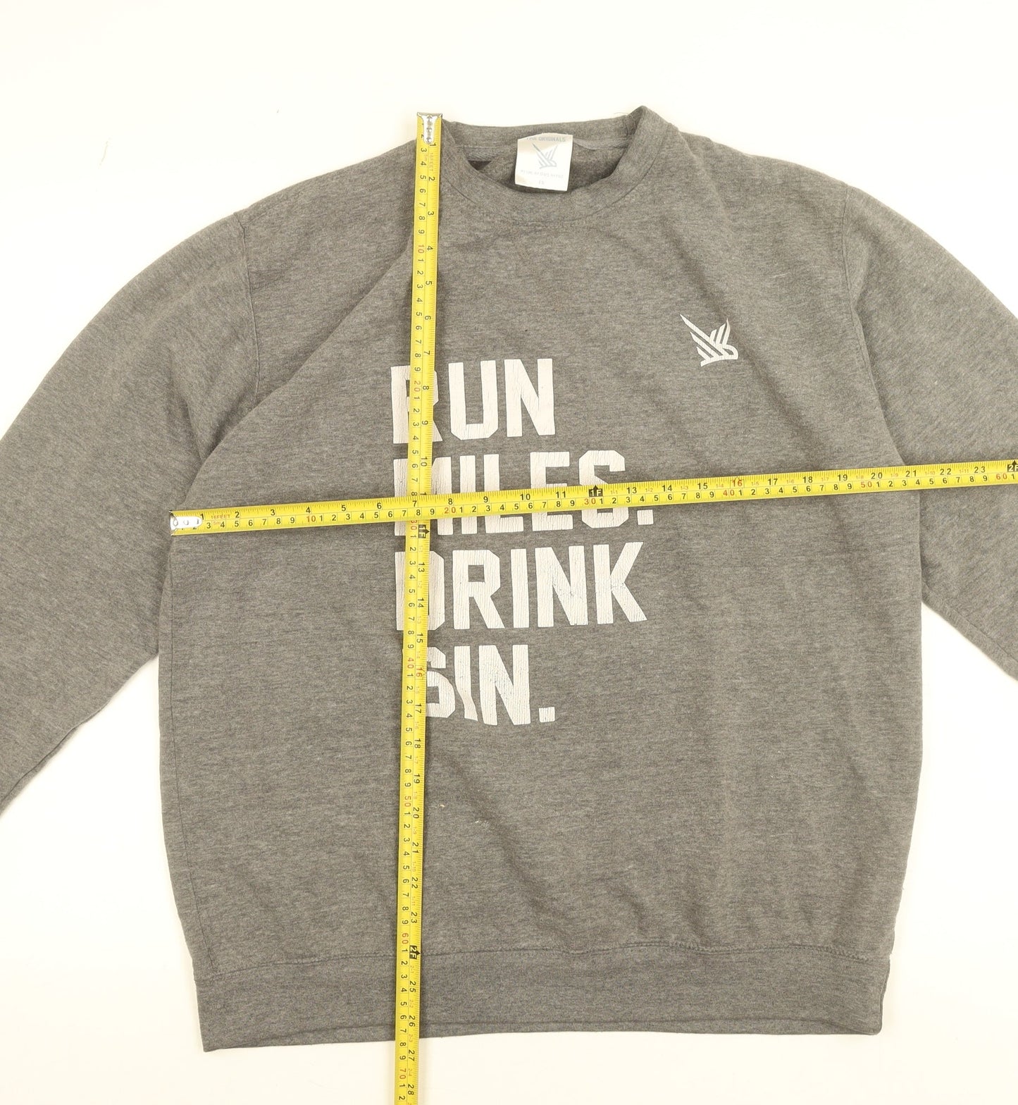 TMR Originals Women's Grey Cotton Blend Pullover Sweatshirt Size 16