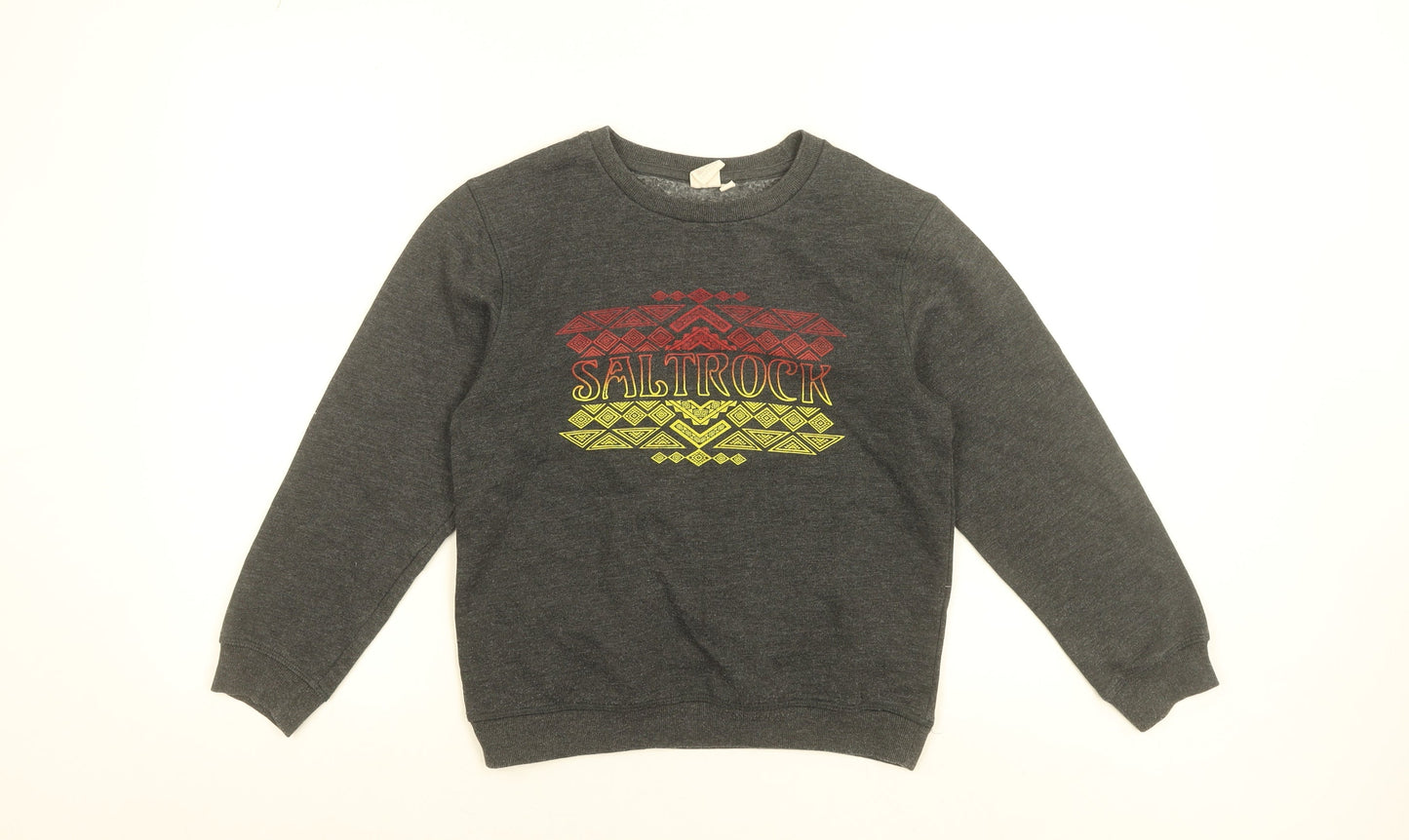 Saltrock Boys Grey Graphic Pullover Sweatshirt 11-12 Years