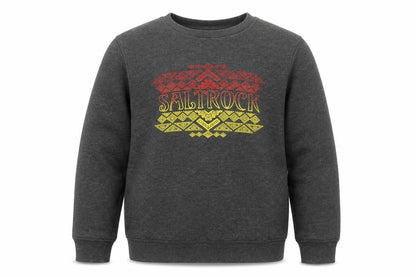 Front view of Saltrock boys’ grey graphic pullover sweatshirt 11-12 years