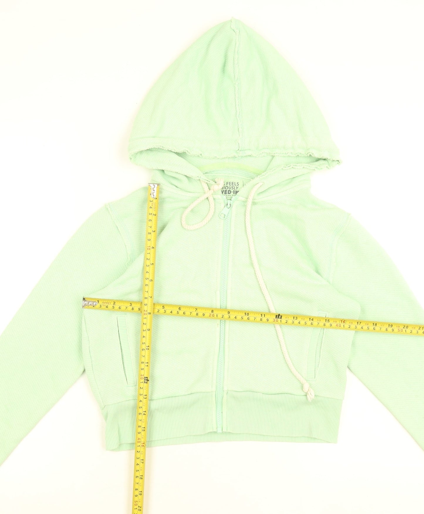 American Eagle Women’s Mint Green Full Zip Hoodie Size Small
