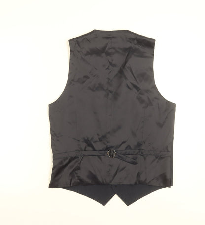 Marks and Spencer Autograph Men's Grey Waistcoat 38 Chest Linen Blend