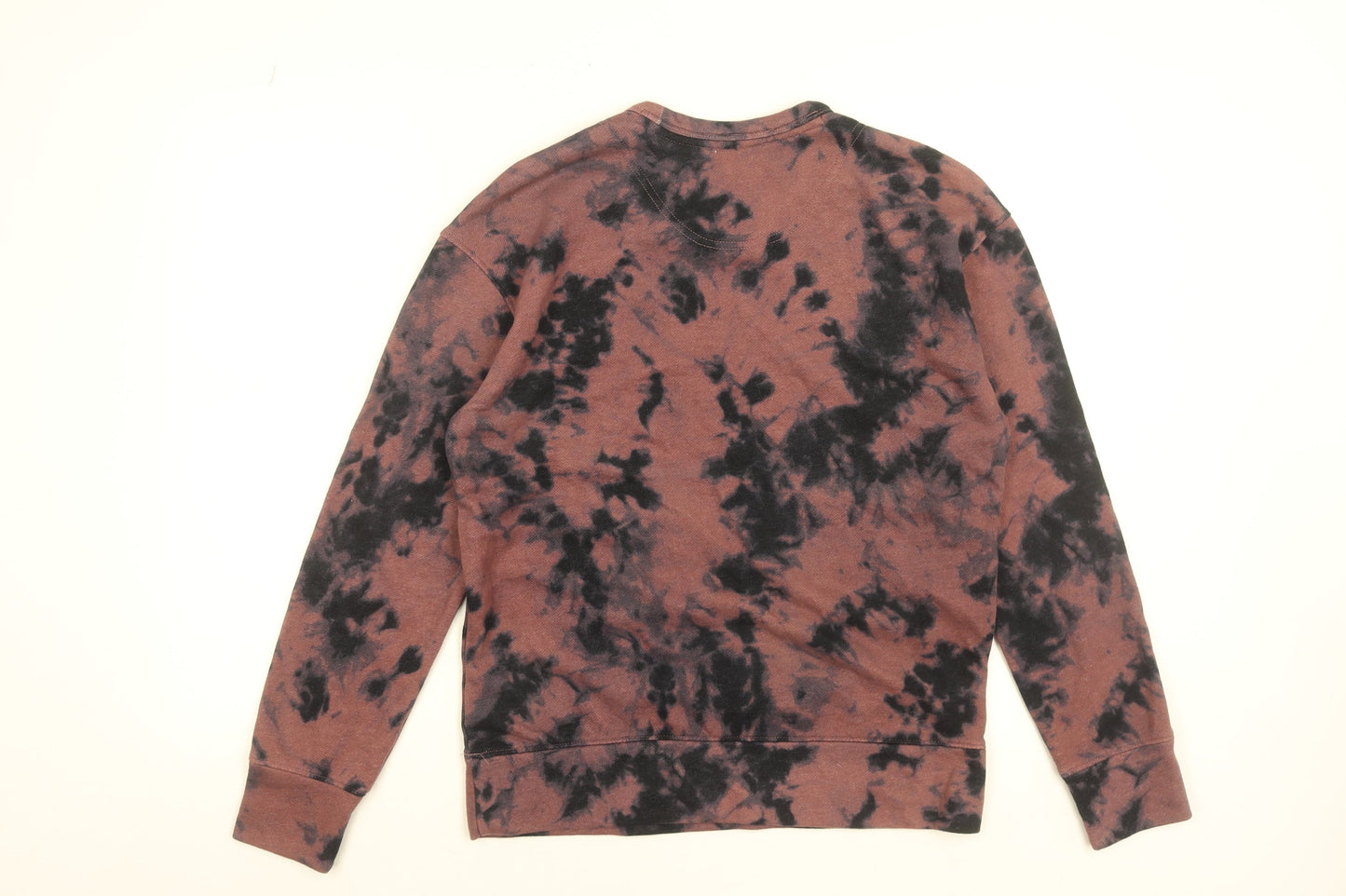 Hollister Men's Brown Tie-Dye Pullover Sweatshirt XS Regular Fit